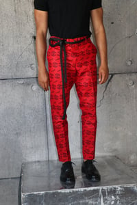 Image 1 of The sikani tux pants- blkred tribal 