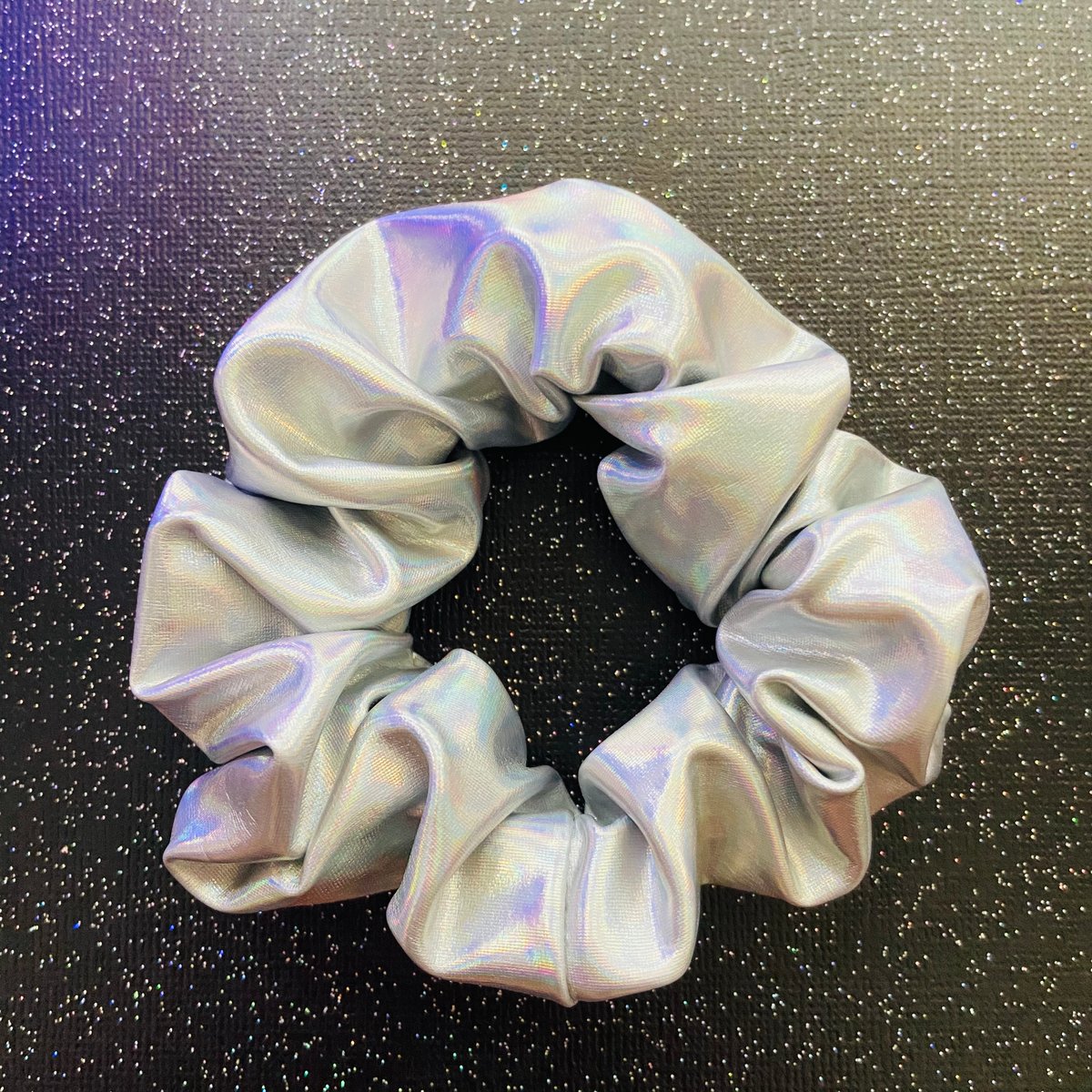 Image of Space Babe Silver Scrunchie