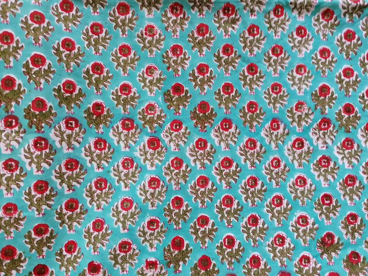 Image of Namaste fabric turquoise 