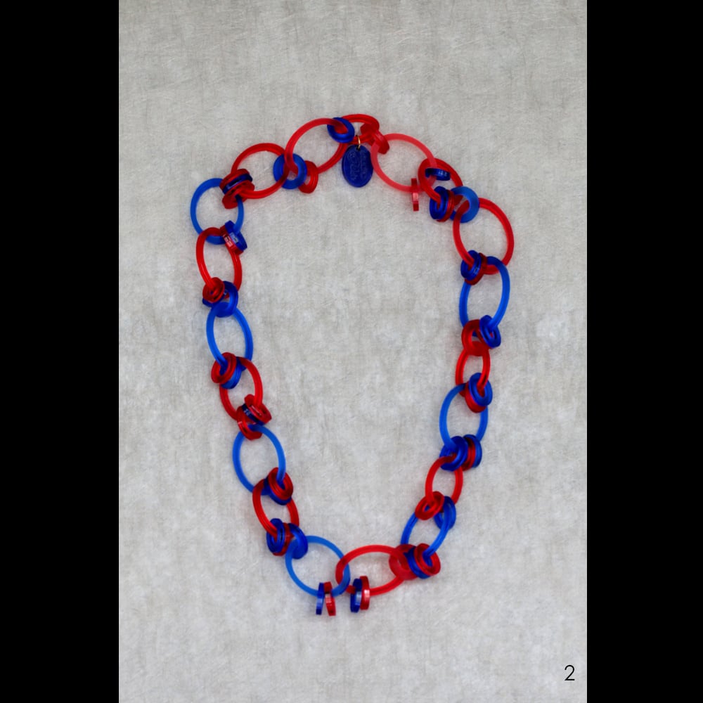 Image of one-off lasered acrylic necklaces xl