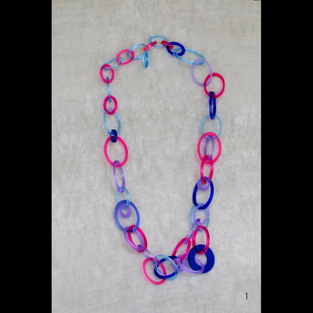 Image of One-off lasered acrylic necklaces L