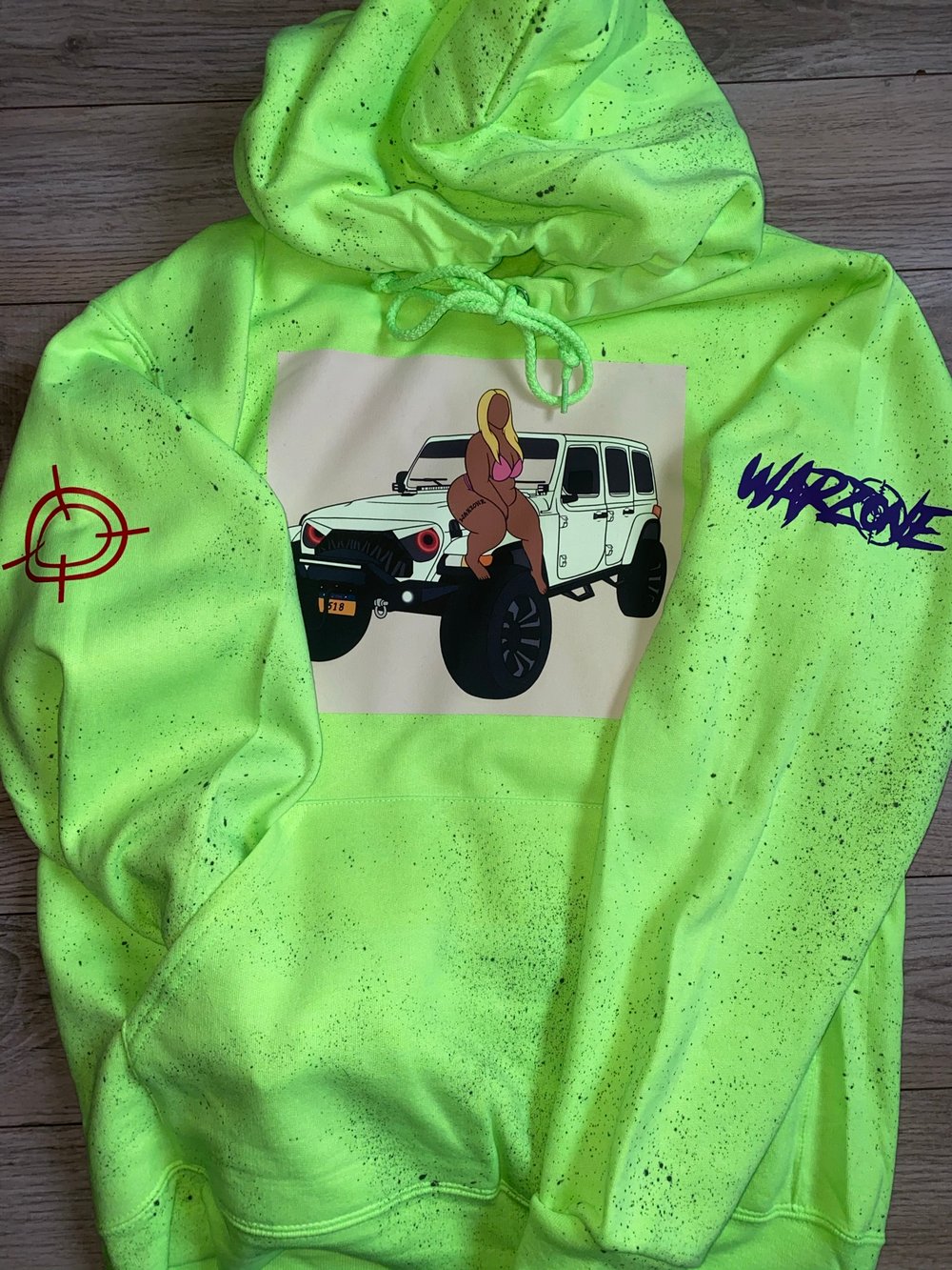 Slime top green hoodie