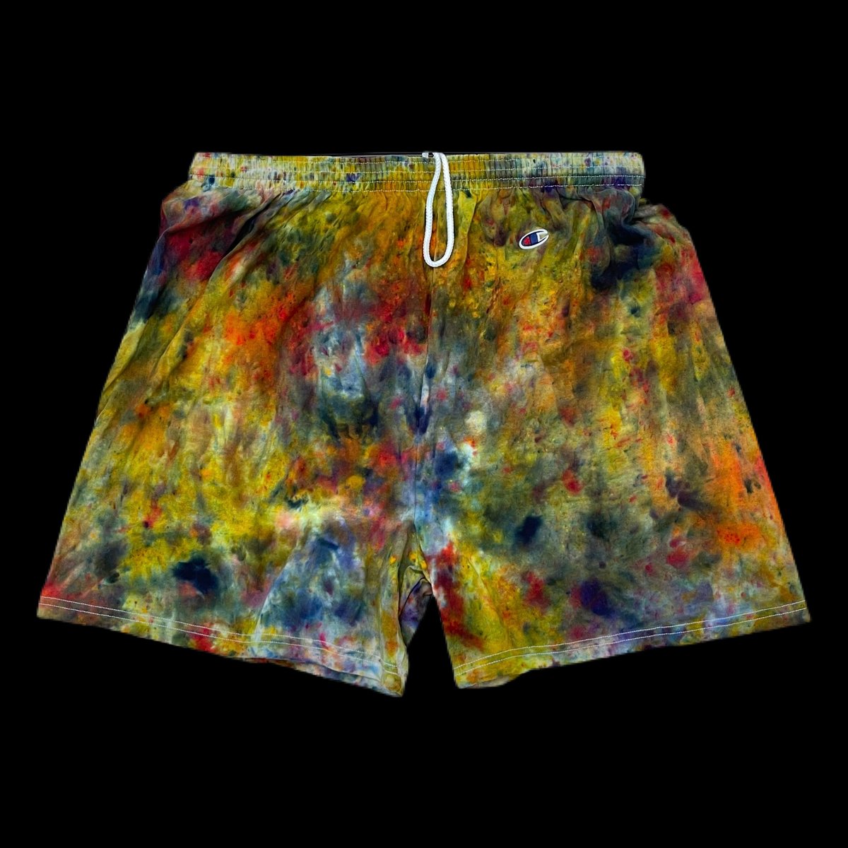 Custom Hand Dyed Champion Shorts! Rainbow!! 