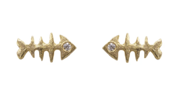 Image of 14kt and Diamond Studs (two styles)