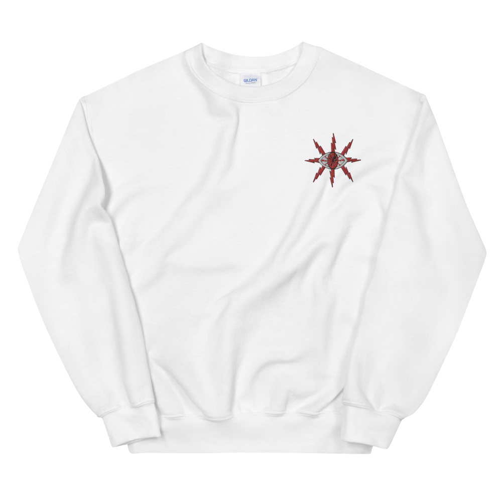 Embroidered Bolt Eye Crewneck