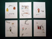 Image of set of 6 original allotment drawings