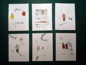 Image of set of 6 original allotment drawings