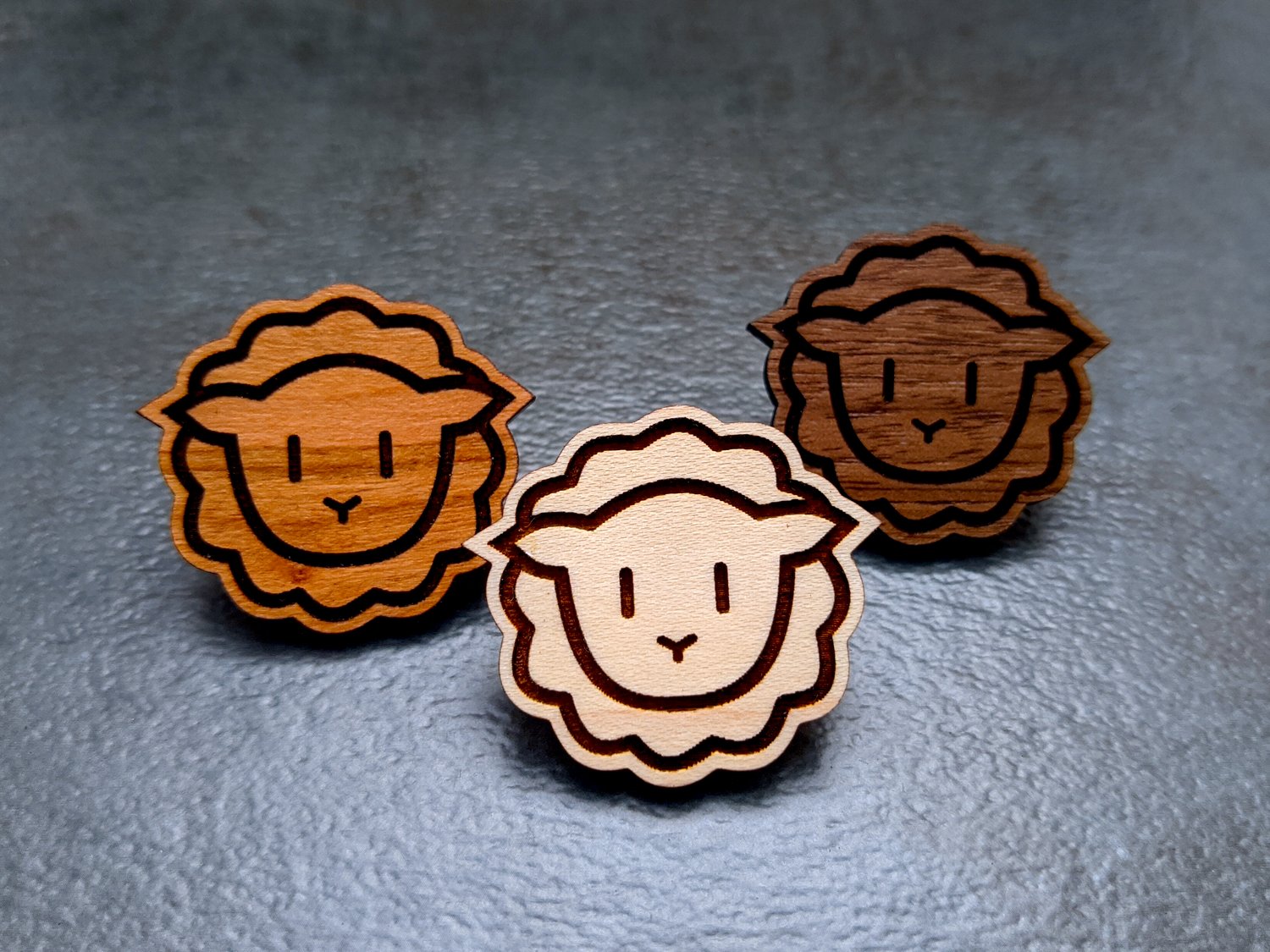Mini Sheep Wooden Pins