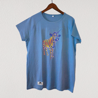Image 2 of T-Shirt "Vache Licorne" - Bleu