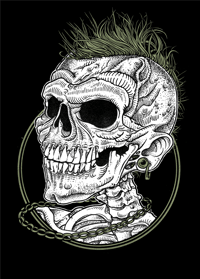 Image 2 of Skull Carry · Camiseta Negra