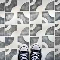 Image 2 of Pascal Tile Stencils for Patios, Floors, Tiles and Walls-Geometric Stencil - DIY Floor Project.