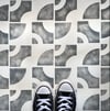 Pascal Tile Stencils for Patios, Floors, Tiles and Walls-Geometric Stencil - DIY Floor Project.