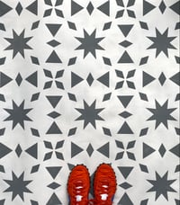 Image 1 of Large Alora Floor Stencil - Moroccan Stencil/DIY project/Repeating design