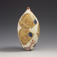 Image 1 of Butterfly fish sgraffito vessel 