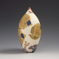Image 2 of Butterfly fish sgraffito vessel 