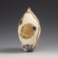 Image 3 of Butterfly fish sgraffito vessel 