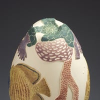 Image 5 of Butterfly fish sgraffito vessel 