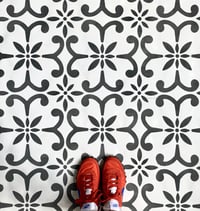 Image 1 of Large Seville Floor Stencil - Moroccan Stencil - DIY Floor Projects/Repeating Stencil