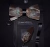 Feather Exquisite HandMade Leather Bow Tie Brooch Pin Gift Box Set For Men Wedding Party Bow tie