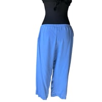 Image 4 of Jams World Blue Loose Fit Cropped Drawstring Pants - Made in Hawaii - Size Small 