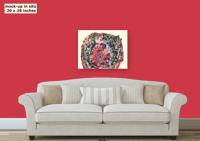 Image 3 of Red and Black Flower Mound 2005 Giclee Print