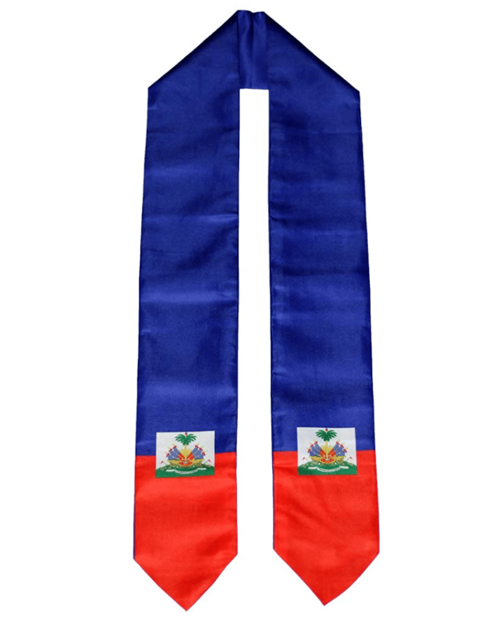 Image of Haiti Haitian Flag Graduation Stole/Sash/Scarf