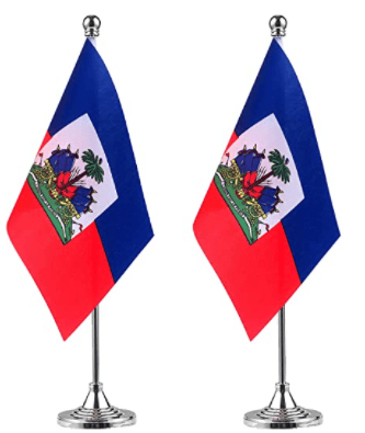 Image of Haiti Desk Flag Small Mini Haitian Office Table Flag 