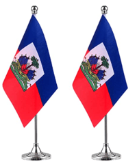 Haiti Desk Flag Small Mini Haitian Office Table Flag 