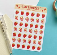 Image 3 of Strawberries Sticker Sheet