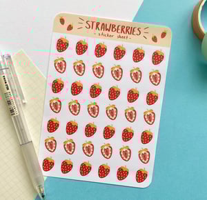 Image of Strawberries Sticker Sheet