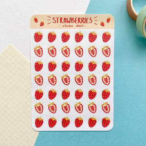 Image of Strawberries Sticker Sheet