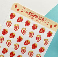 Image 2 of Strawberries Sticker Sheet