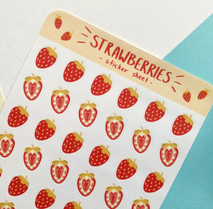 Image of Strawberries Sticker Sheet