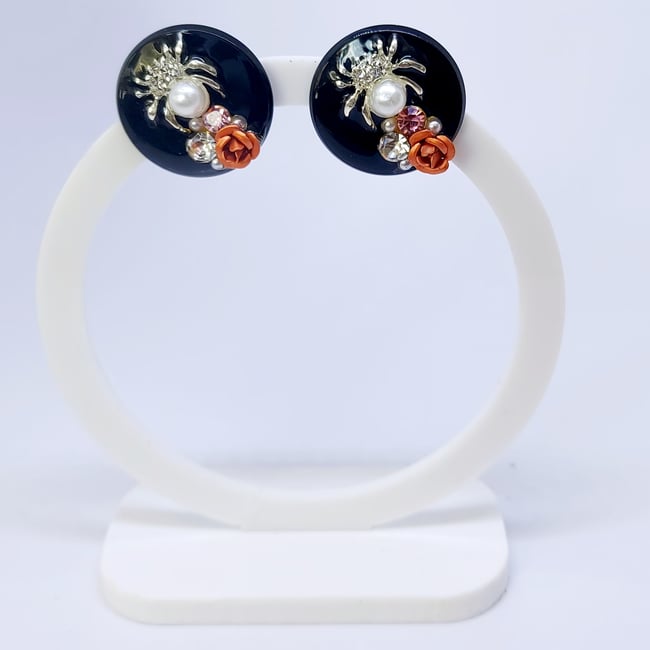 'orange summer' earrings | black 