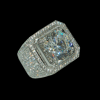 Big Baller Ring - Round Square 14k 8.43ctw.