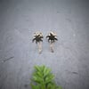 Little Silver Palm Tree Studs