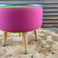 Image 3 of Bessie Footstool / Glass Top side table 