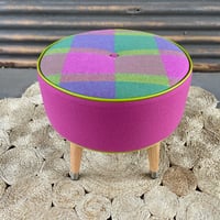 Image 1 of Bessie Footstool / Glass Top side table 