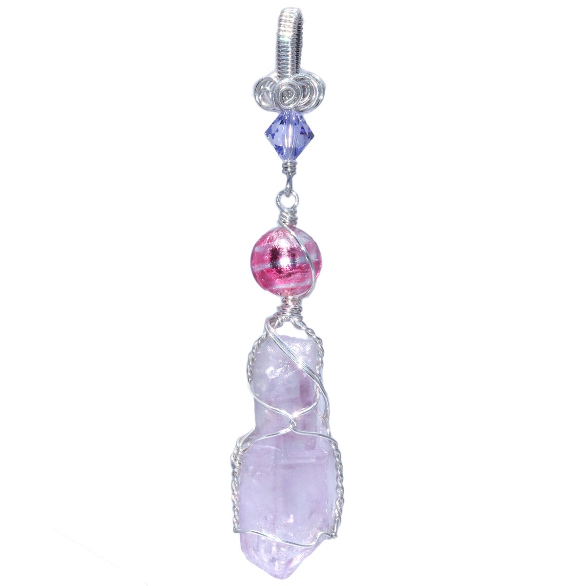 Vera Cruz Amethyst Scepter Crystal Handmade Pendant