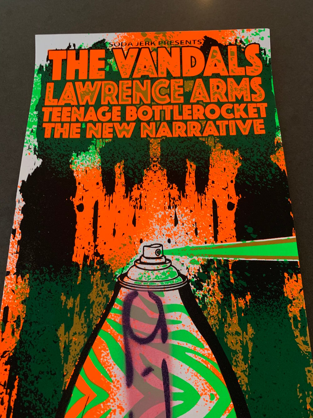 The Vandals / Lawrence Arms / Teenage Bottlerocket Silkscreen Concert Poster By Lindsey Kuhn