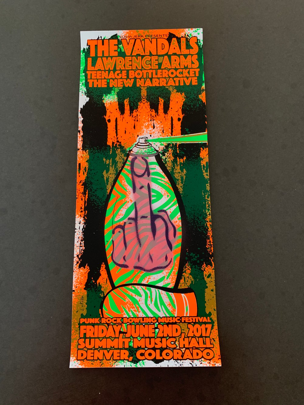 The Vandals / Lawrence Arms / Teenage Bottlerocket Silkscreen Concert Poster By Lindsey Kuhn