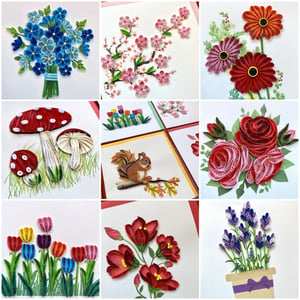 Image of Handmade Paper Quilled Cards