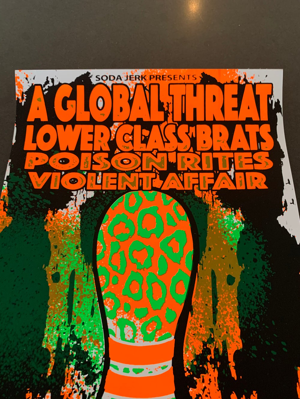 A Global Threat / Lower Class Brats Silkscreen Concert Poster By Lindsey Kuhn