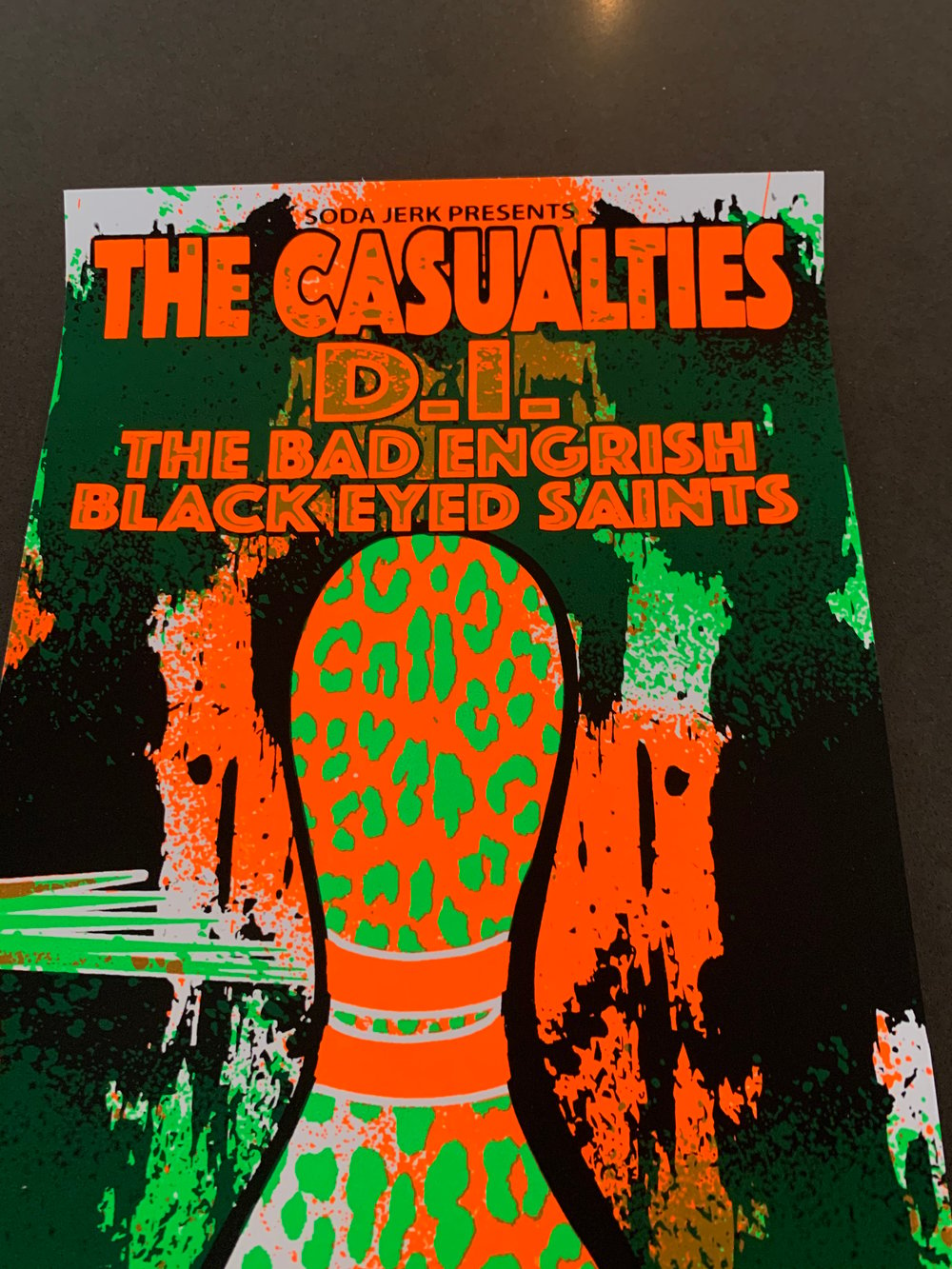 The Casualties / D.I. / Bad Engrish Silkscreen Concert Poster By Lindsey Kuhn
