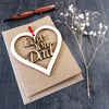 Love You Dad - Father's Day Card with woodcut keepsake