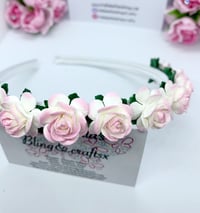 Image 5 of Pink and white Boho flower crown