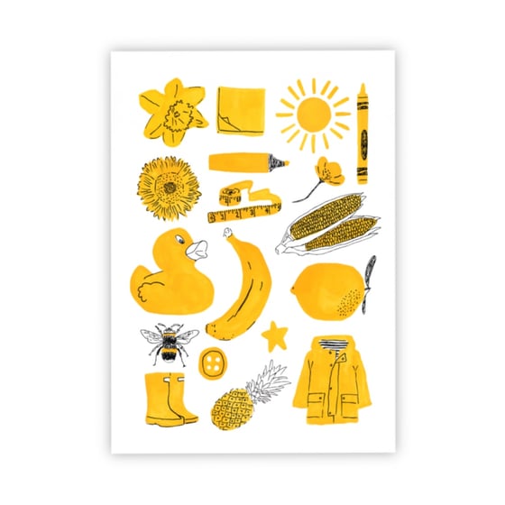 Image of Yellow things print 