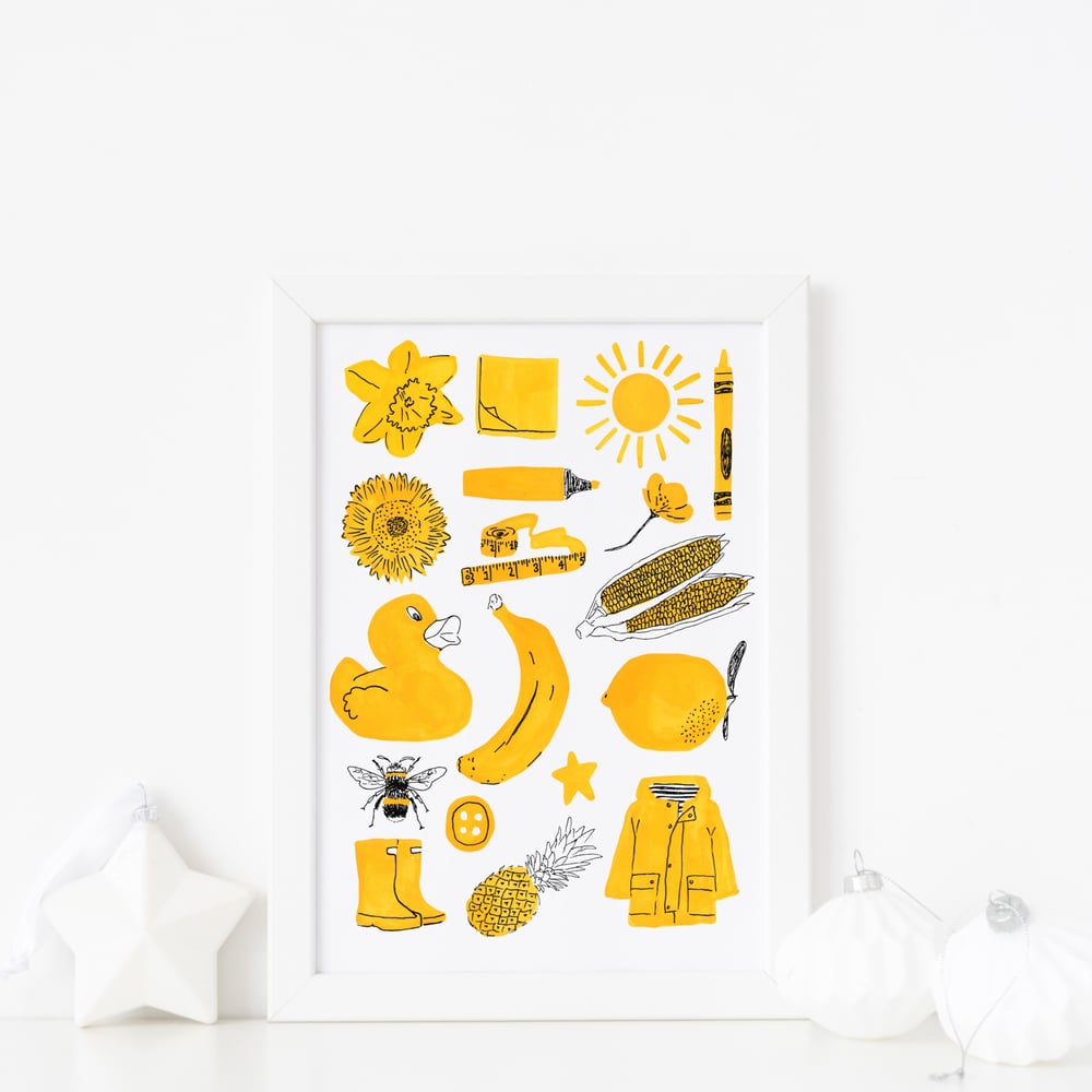 Image of Yellow things print 