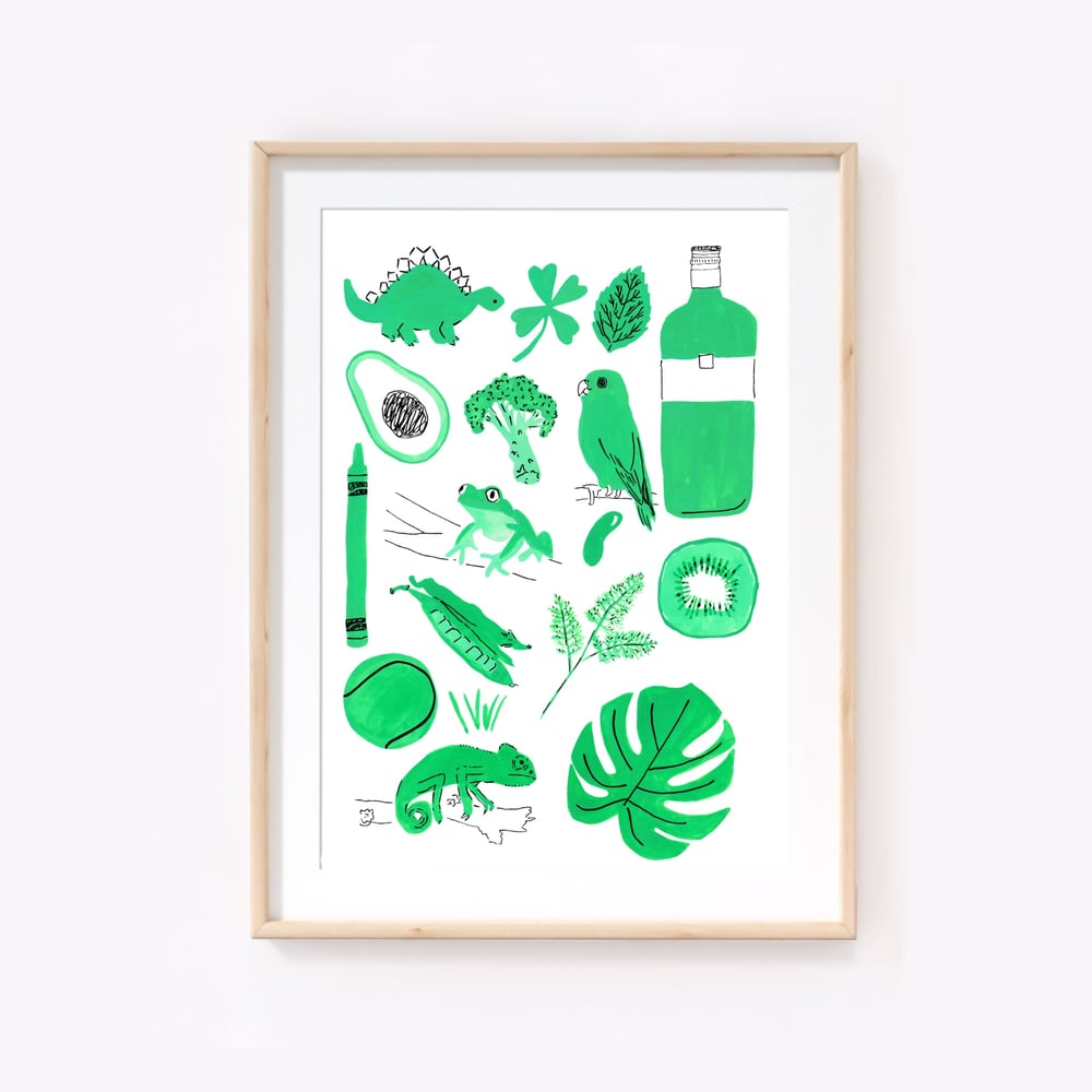 Image of Green things print