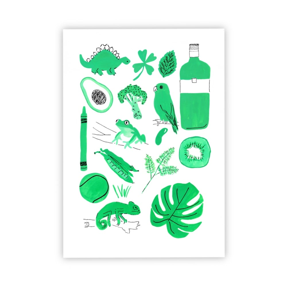 Image of Green things print